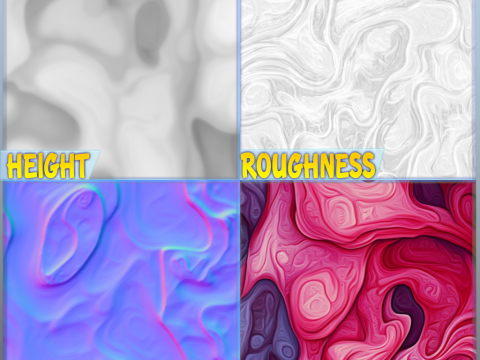 Stylized Alien Seamless Texture CG Texturen