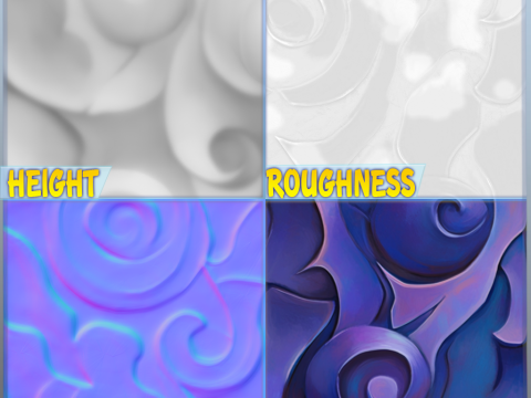 Stylized Alien Seamless Texture CG Textures