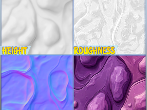 Stylized Alien Seamless Texture CG Textures