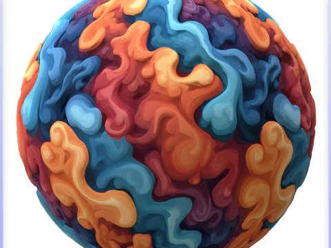 程式化的外星人无缝纹理 CG 纹理