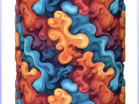 程式化的外星人无缝纹理 CG 纹理