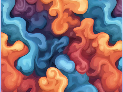 程式化的外星人无缝纹理 CG 纹理