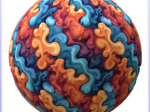 程式化的外星人无缝纹理 CG 纹理