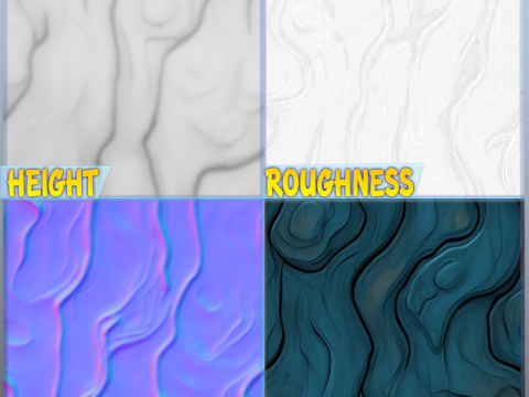 Stylized Bark Seamless Texture CG Tekstury