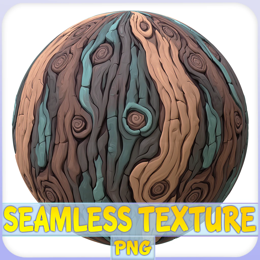 Stylized Bark Seamless Texture CG Textures .c4d .max .obj .3ds .fbx .stl .blend