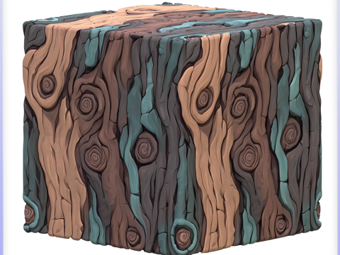 Stylized Bark Seamless Texture Texturas CG