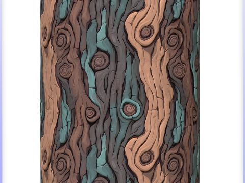 Stylized Bark Seamless Texture Texturas CG