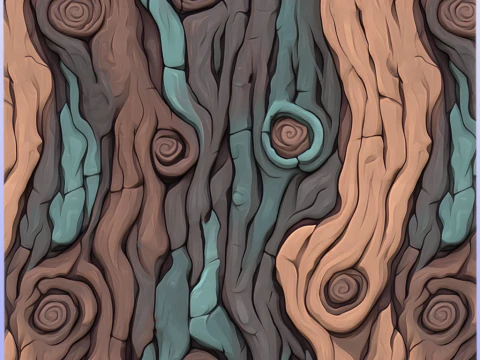 Stylized Bark Seamless Texture CG Textures