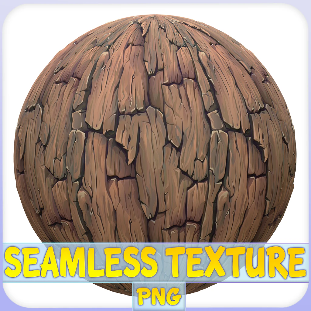 Stylized Bark Seamless Texture CG Textures .c4d .max .obj .3ds .fbx .stl .blend