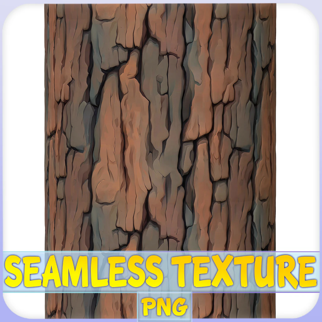 Stylized Bark Seamless Texture CG Textures .c4d .max .obj .3ds .fbx .stl .blend 