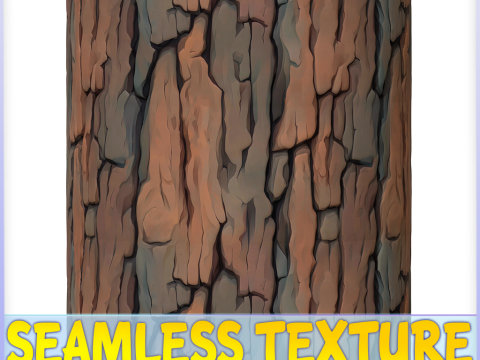 Stylized Bark Seamless Texture CG Текстуры