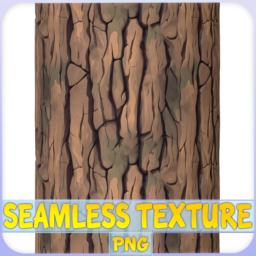 Stylized Bark Seamless Texture CG Textures .c4d .max .obj .3ds .fbx .stl .blend 