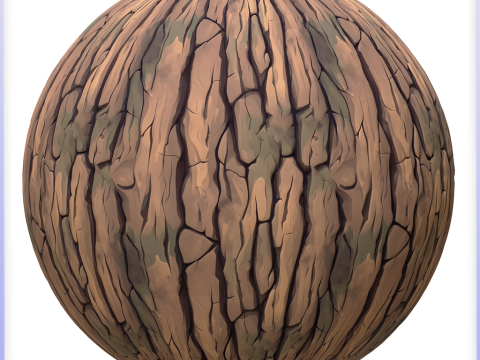 Stylized Bark Seamless Texture CG 纹理