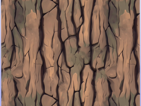 Stylized Bark Seamless Texture CG 纹理