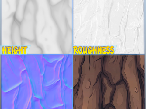 Stylized Bark Seamless Texture CG Texturen