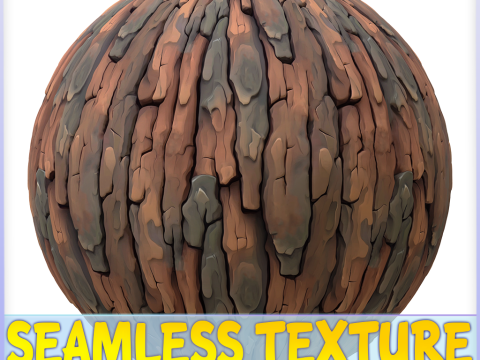 Stylized Bark Seamless Texture CG Текстуры