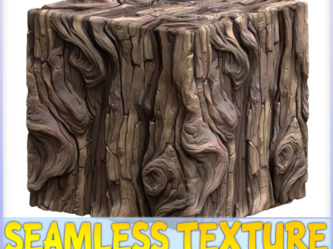 Stylized Bark Seamless Texture CG Tekstury