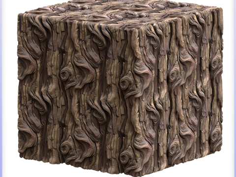Stylized Bark Seamless Texture CG Текстури
