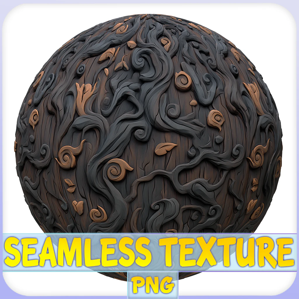 Stylized Bark Seamless Texture CG Textures .c4d .max .obj .3ds .fbx .stl .blend 