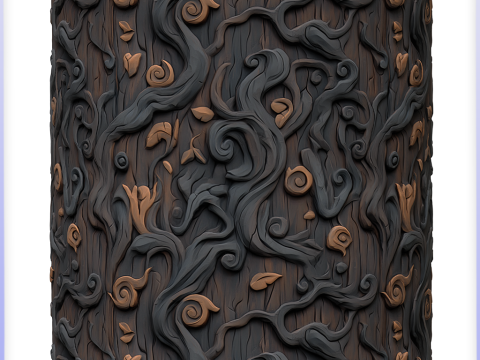 Stylized Bark Seamless Texture CG Texturen