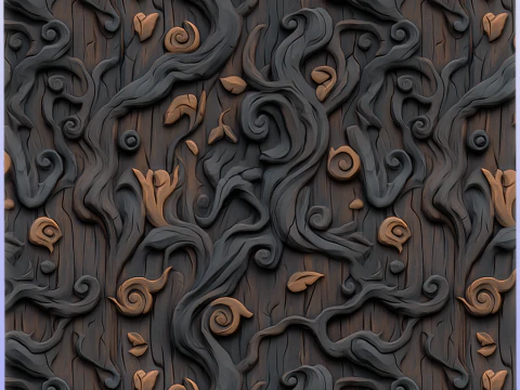 Stylized Bark Seamless Texture CG Textures