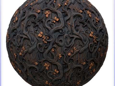 Stylized Bark Seamless Texture CG テクスチャ