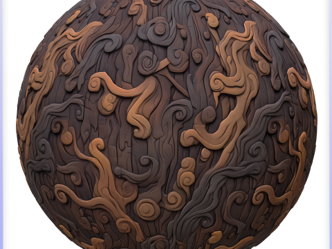Stylized Bark Seamless Texture CG Текстури