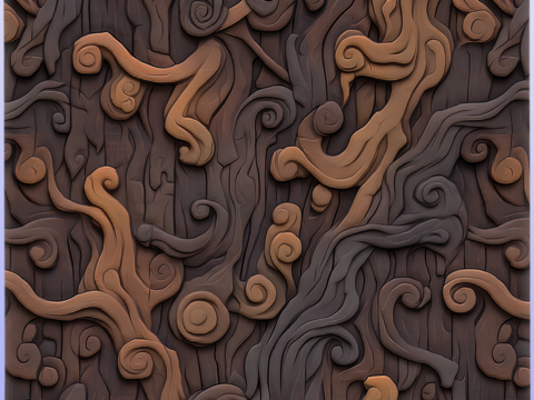 Stylized Bark Seamless Texture CG Текстури