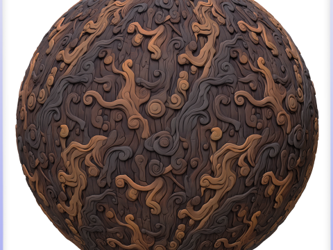 Stylized Bark Seamless Texture CG Текстури