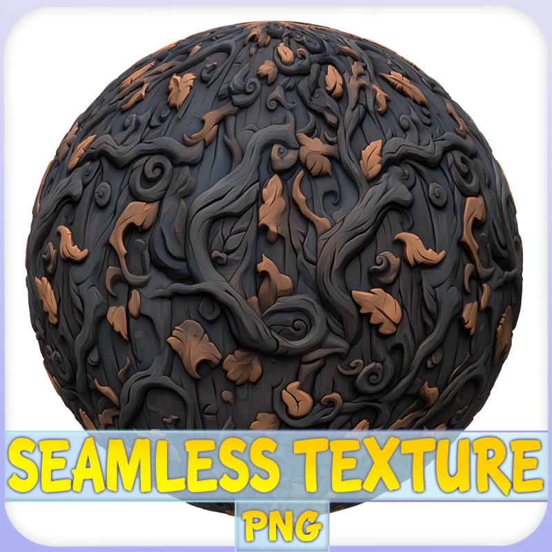 Stylized Bark Seamless Texture Tekstur CG .c4d .max .obj .3ds .fbx .stl .blend 