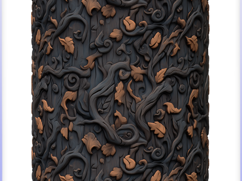 Stylized Bark Seamless Texture Tekstur CG