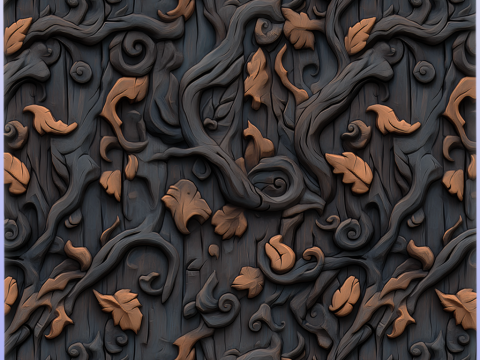 Stylized Bark Seamless Texture Tekstur CG