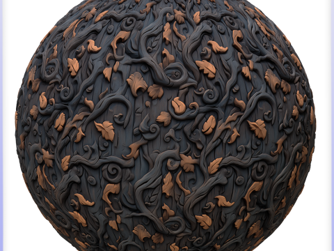 Stylized Bark Seamless Texture Tekstur CG