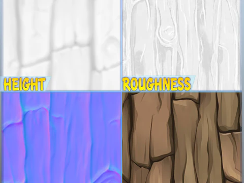 Stylized Bark Seamless Texture CG Textures