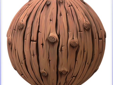 Stylized Bark Seamless Texture Tekstur CG