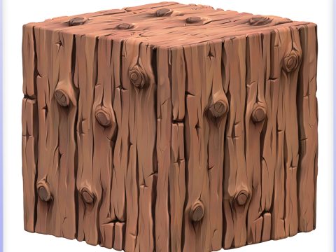 Stylized Bark Seamless Texture Tekstur CG