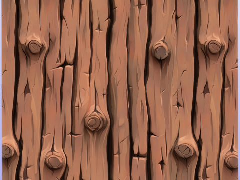 Stylized Bark Seamless Texture Tekstur CG