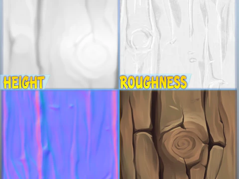 Stylized Bark Seamless Texture CG Textures