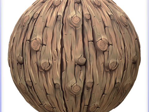 Stylized Bark Seamless Texture Tekstur CG