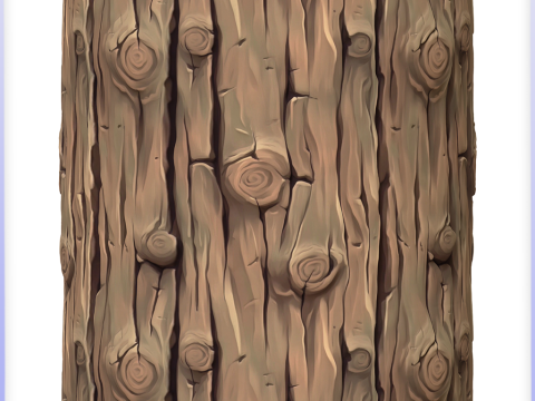 Stylized Bark Seamless Texture Tekstur CG