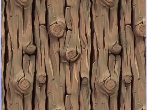 Stylized Bark Seamless Texture Tekstur CG