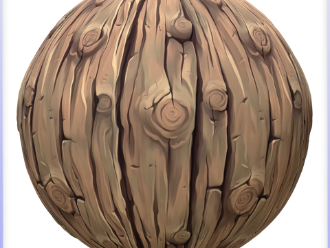 Stylized Bark Seamless Texture Tekstur CG