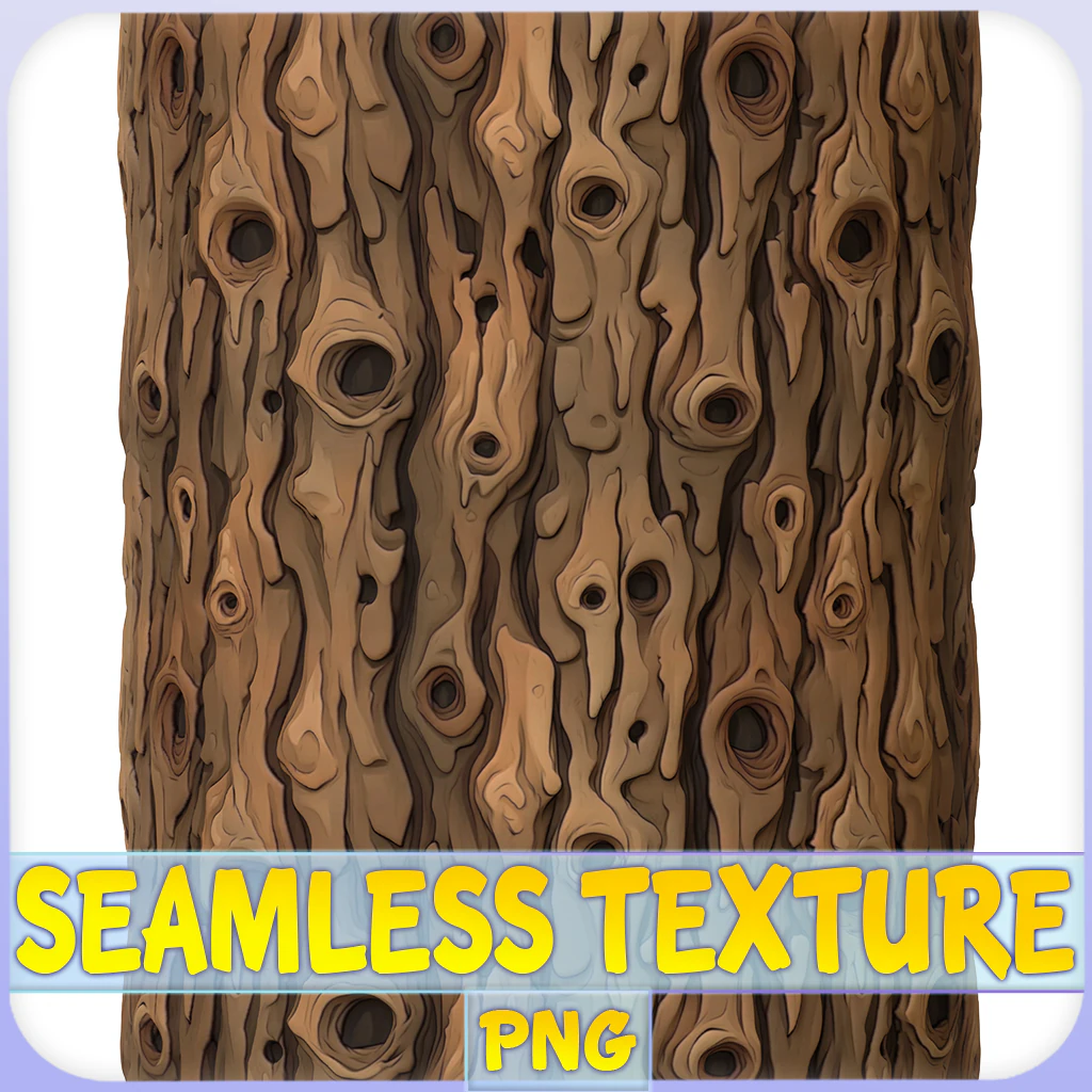 Stylized Bark Seamless Texture CG Textures .c4d .max .obj .3ds .fbx .stl .blend 