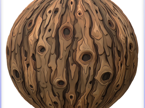 Stylized Bark Seamless Texture CG टेक्स्चर्स