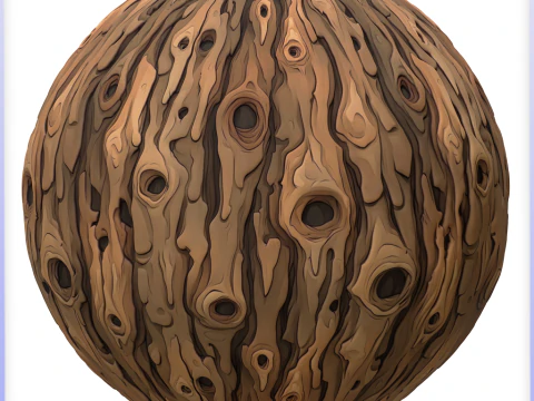 Stylized Bark Seamless Texture CG Textures