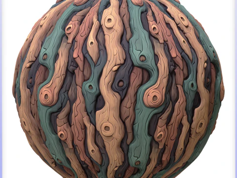 Stylized Bark Seamless Texture CG Textures