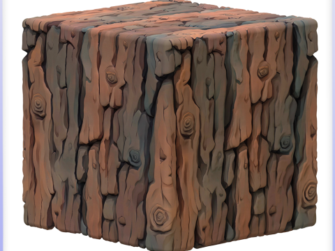 Stylized Bark Seamless Texture Texturas CG