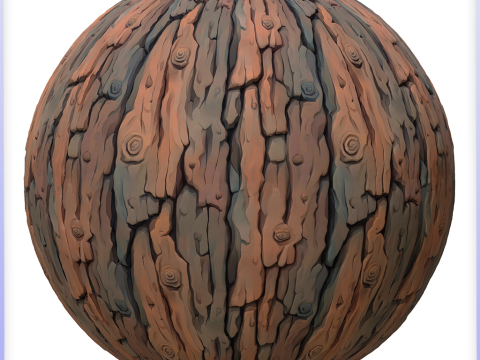 Stylized Bark Seamless Texture Texturas CG