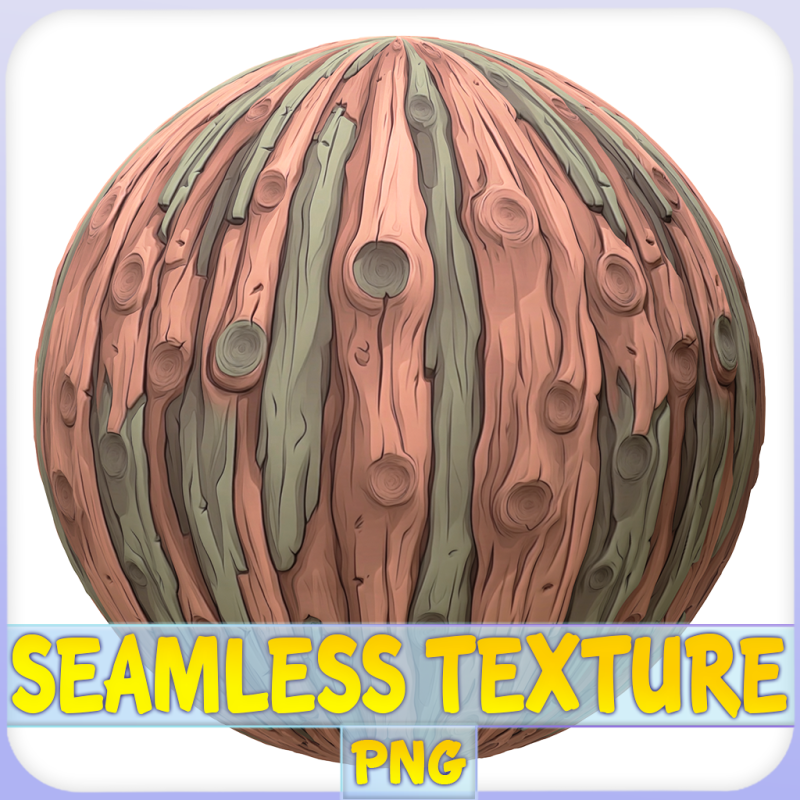 Stylized Bark Seamless Texture CG 纹理 .c4d .max .obj .3ds .fbx .stl .blend 