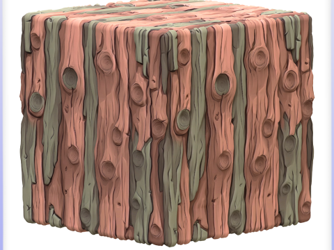 Stylized Bark Seamless Texture CG 纹理